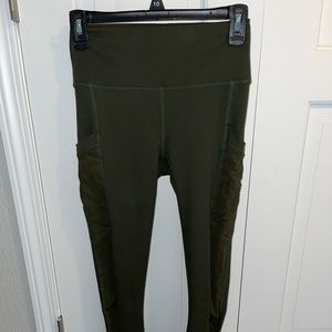 Army green high waisted leggings, Size MEDIUM- LONG